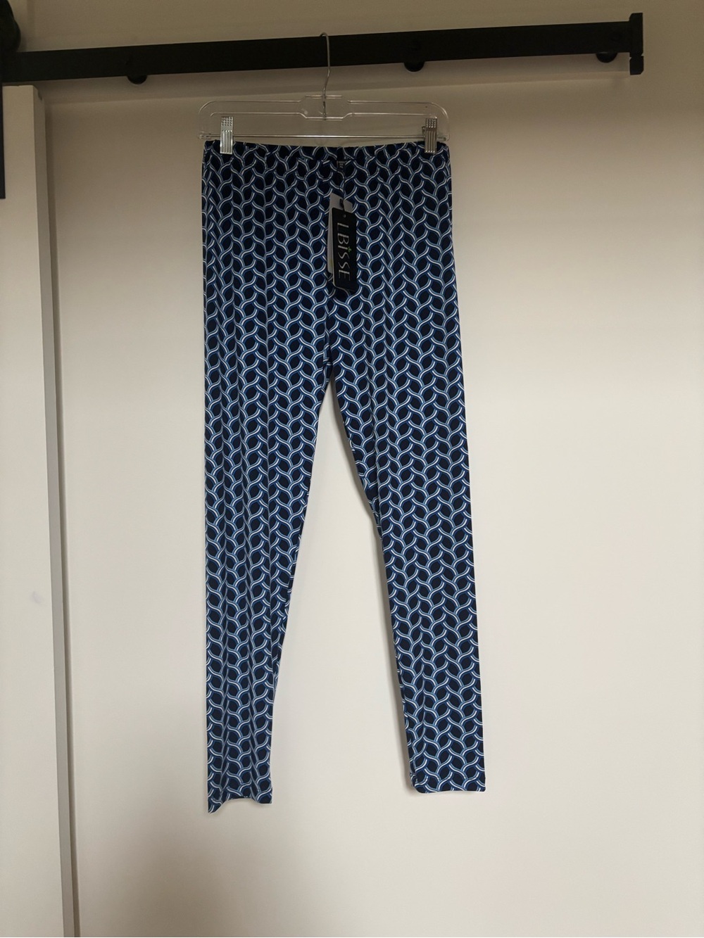 IBSSE Navy Geometric-Print High-Rise Leggings